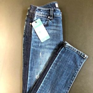 Cabi Tuxedo High Straight Jeans NWT